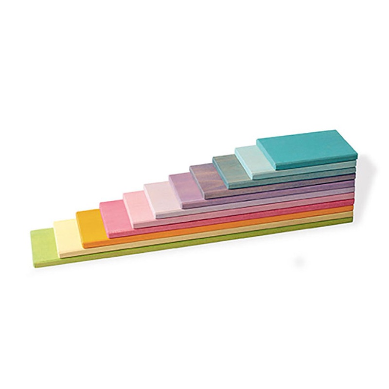 Authentic Grimm’s Wooden Building Boards Pastel
