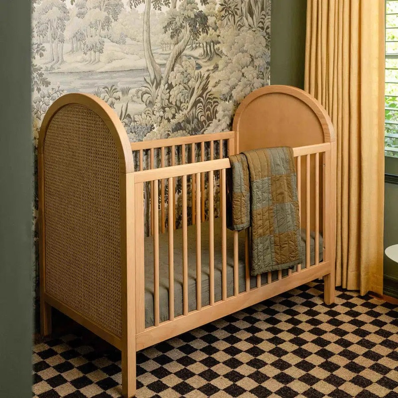 Babyletto – Bondi Cane 3-in-1 Convertible Crib – Honey with Natural Cane