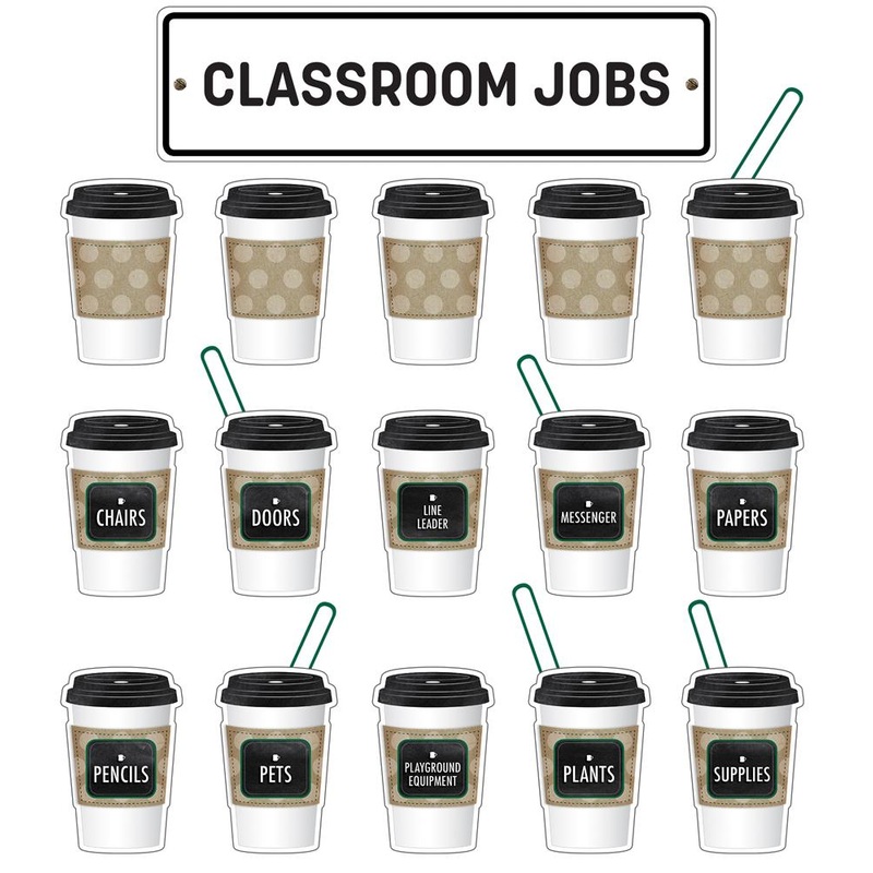 Industrial Cafe Classroom Jobs Mini Bulletin Board Set