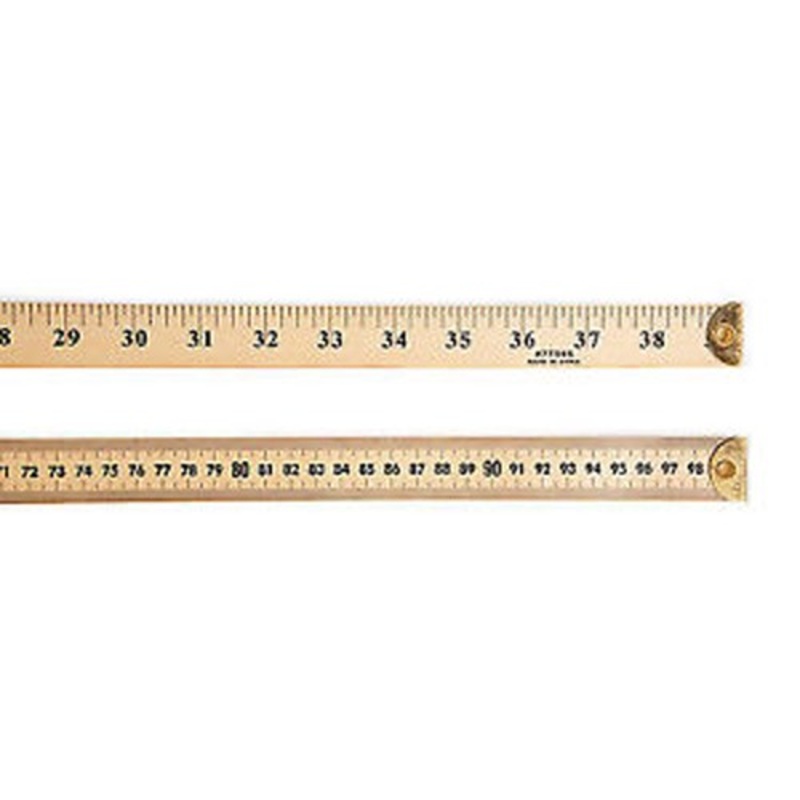 Meter Stick W/Metal Edges