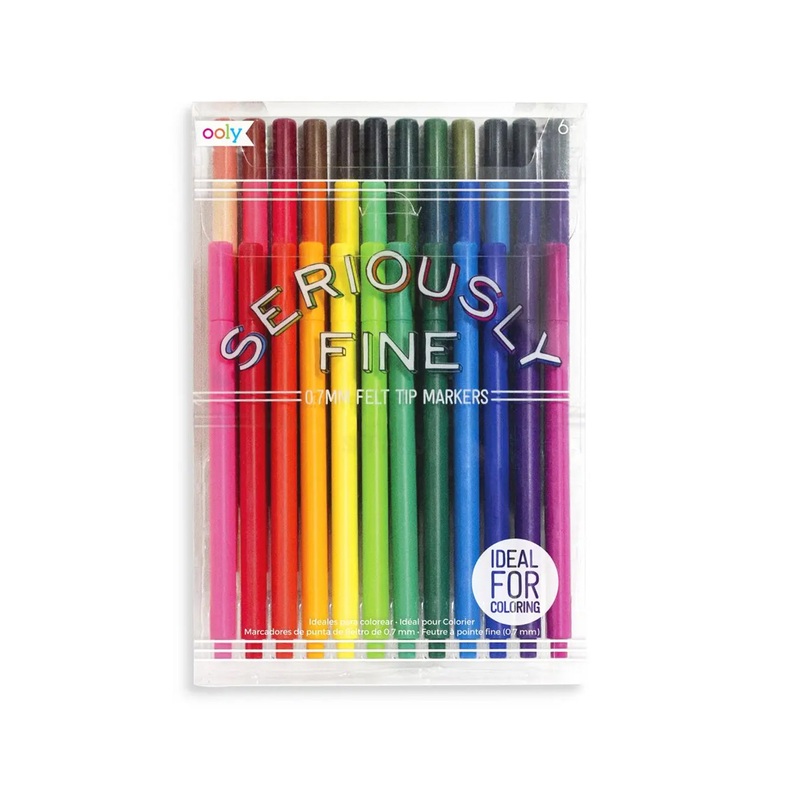 Ooly Seriously Fine Felt Tip Markers – Set of 36
