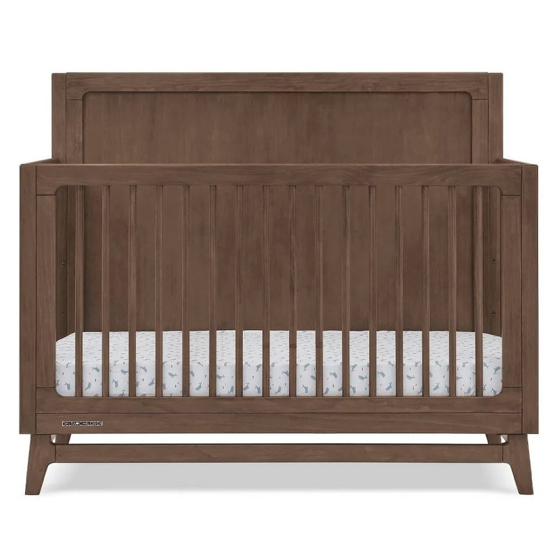 Spencer 6-in-1 Convertible Crib – Greenguard Gold Certified – Teak Brown
