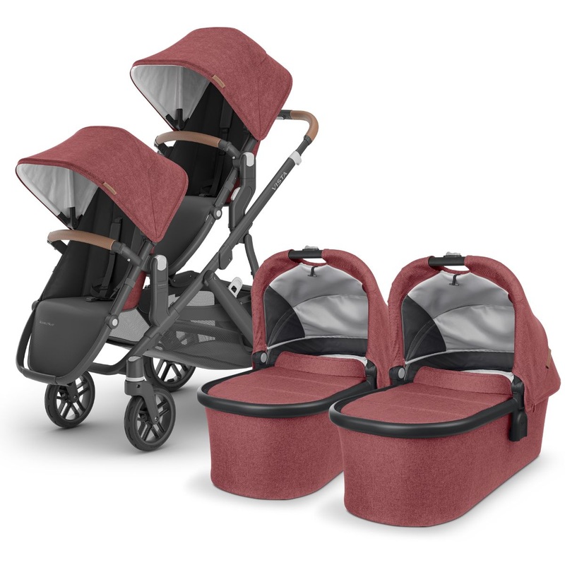 UPPAbaby VISTA V2 Twin Double Stroller Bundle with Rumble Seat V2+ – Lucy