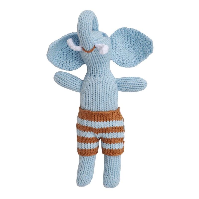 BlaBla Original Boy Elephant Rattle Blue