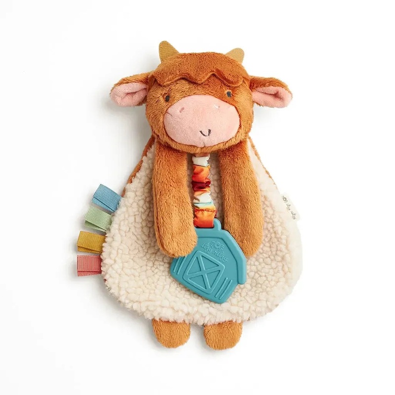 Itzy Ritzy – Lovey Plush + Teether Toy – Highland Cow