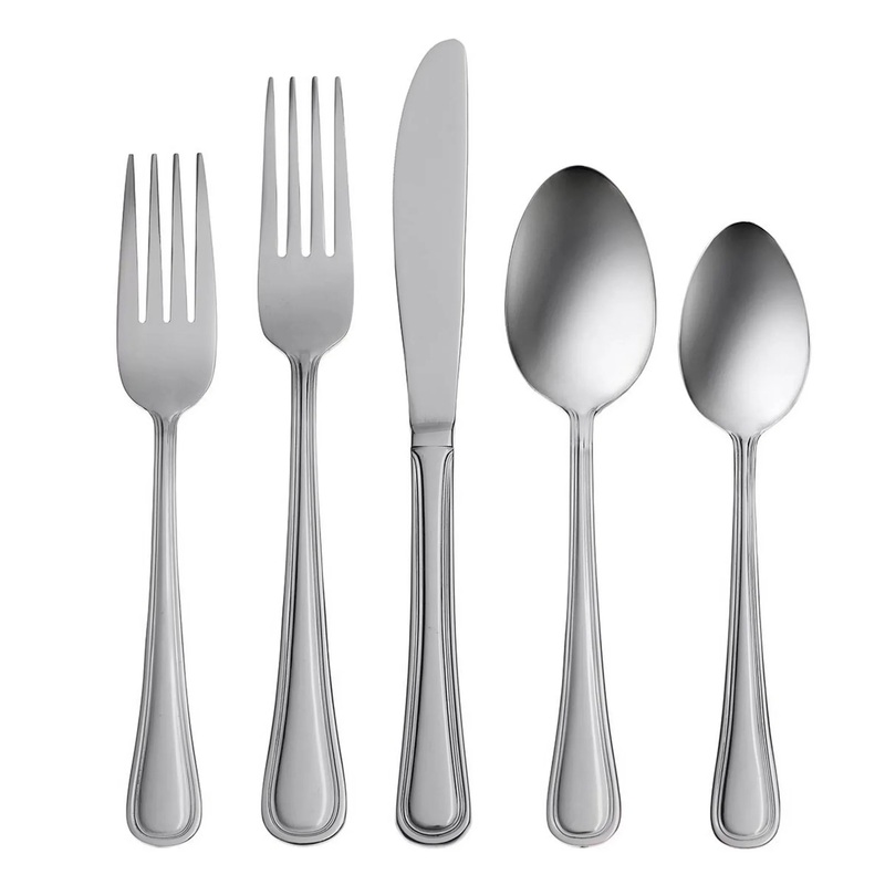 74pc Stainless Steel Hollis Flatware Set