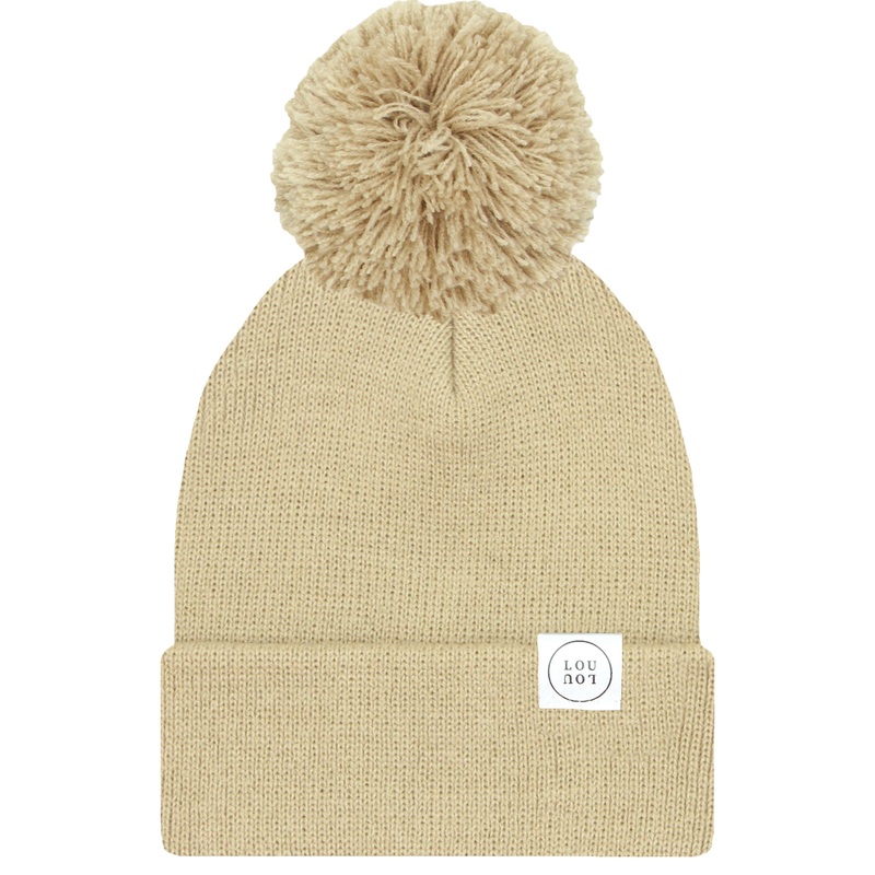 Beanie with Pom – Tan