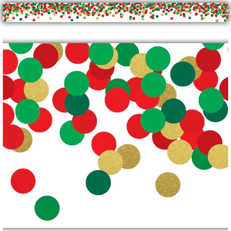 Confetti Christmas Straight Border Trim(C)