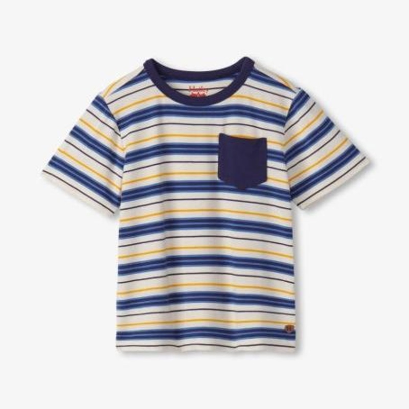 Hatley Patriot Blue Stripes Bamboo Tee | Patriot Blue