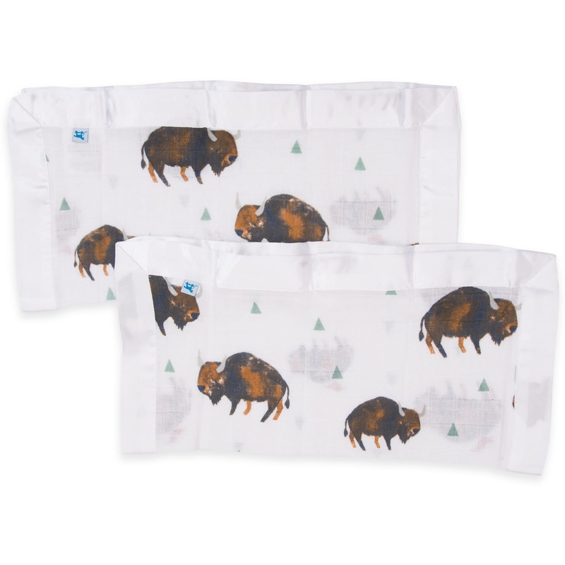 Little Unicorn Cotton Muslin Security Blanket, 2-Pack – Bison