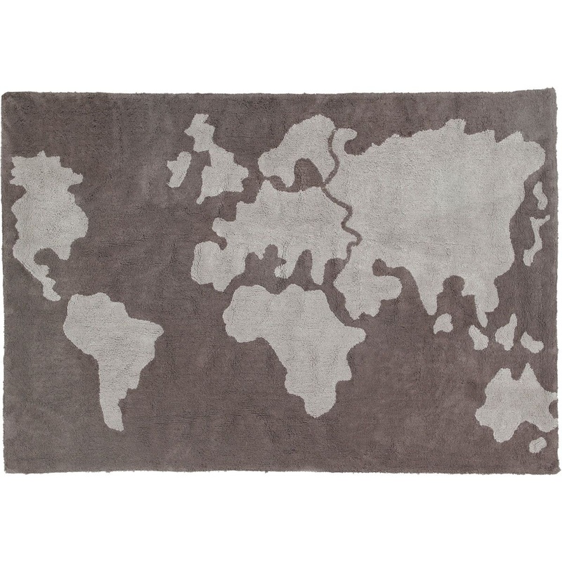 Lorena Canals World Map Rug (4′ 8″ x 6′ 7″)