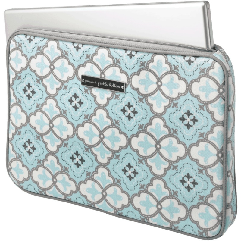 Petunia Pickle Bottom Carried Away Laptop Case in Classically Crete