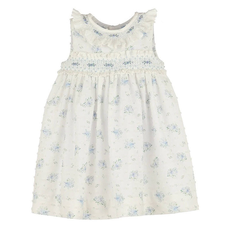 Swiss Floral Smock Dress
