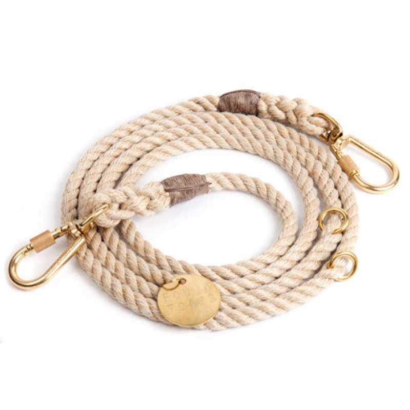 Adjustable Rope Dog Leash – Light Tan