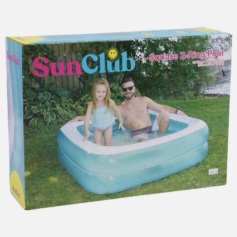 Mosaic Square 2-Ring Pool  Stylish Fun for Summer Play