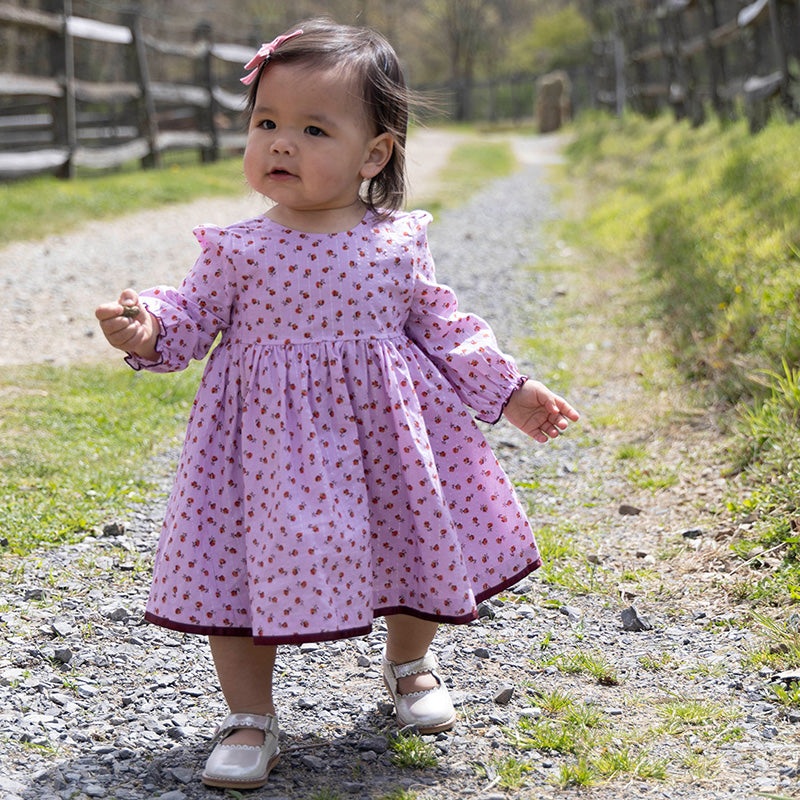 Baby Girl’s Amma Dress Set – Lavender Tiny Roses