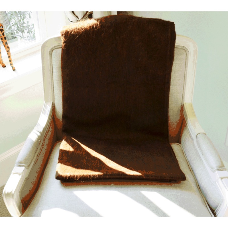 Oliver B Alpaca Throw in Espresso