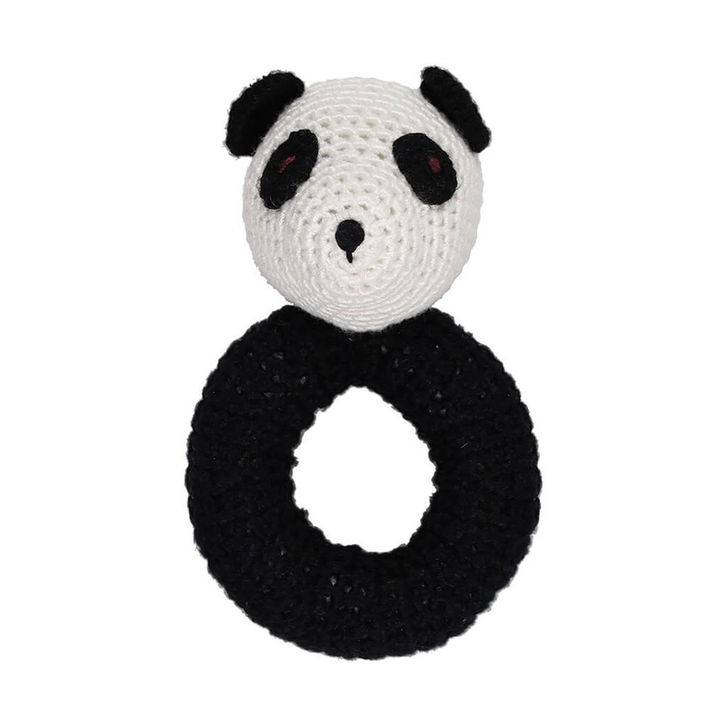 Crochet Ring Rattle Panda