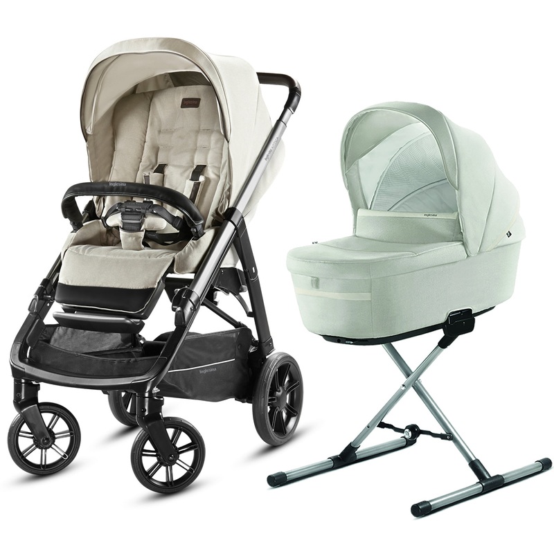 Inglesina Aptica Stroller + Bassinet & Stand – Iceberg Grey