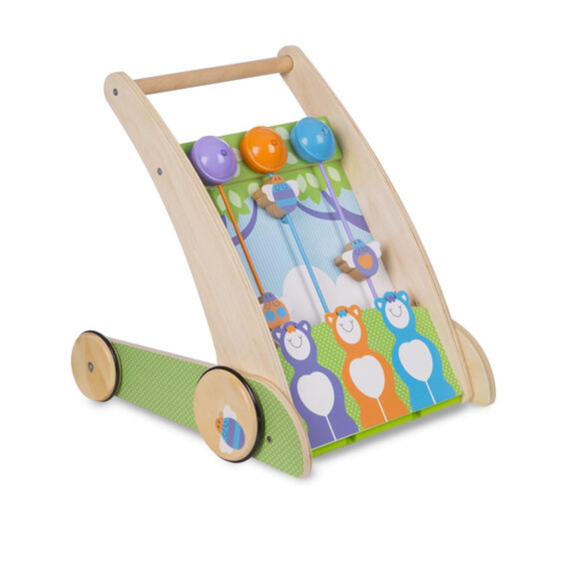 Melissa & Doug First Play Wooden Ring & Ding Forest Friends Push Toy