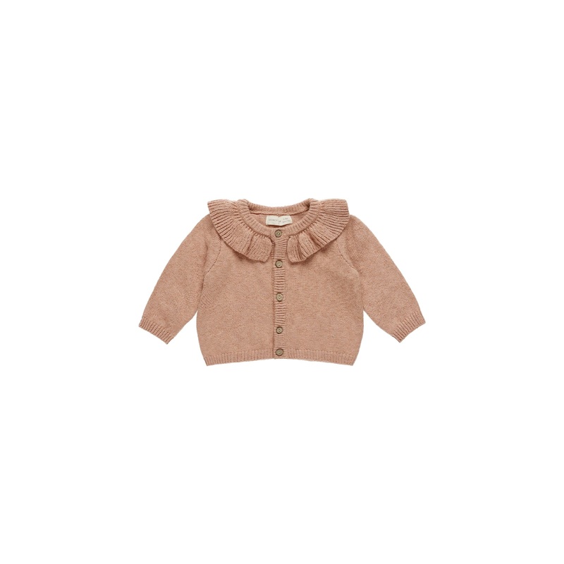 Quincy Mae Ruffle Collar Cardigan – Rose