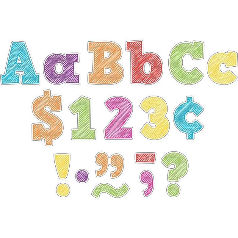 SCRIBBLE BOLD BLOCK 3″ LETTERS COMBO PACK