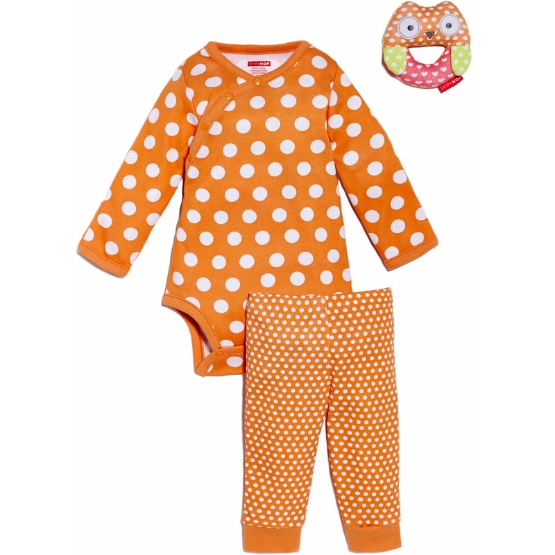 Skip Hop POP Print 3-Piece Gift Set – Tangerine (6 Months)