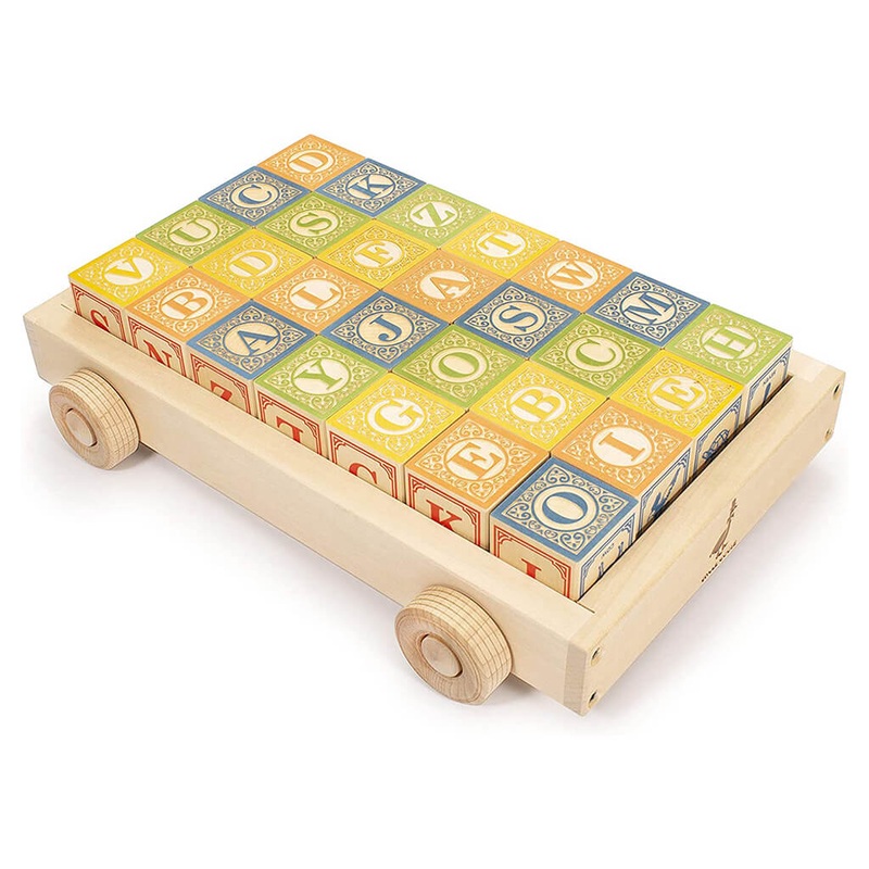 Uncle Goose ABC Blocks Classic with Wagon