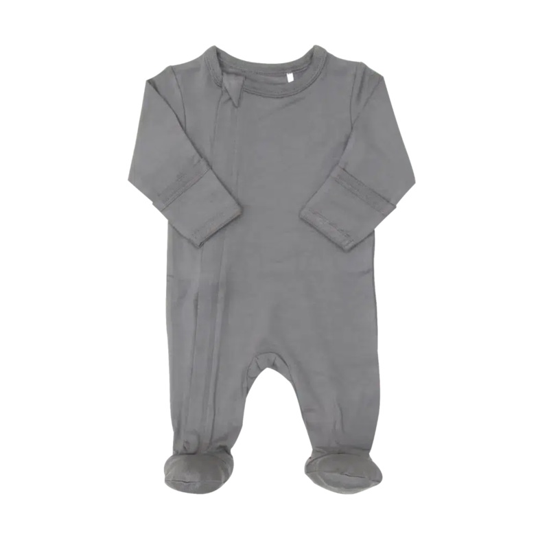 Coccoli – Modal 2-Way Zipper Footie – Granite