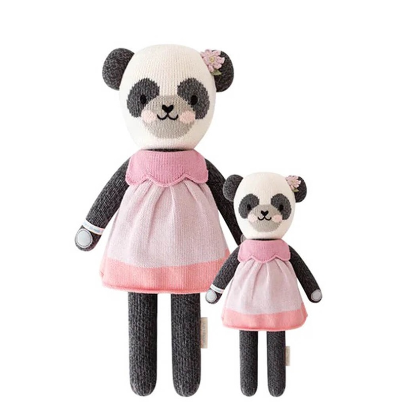 Hand Knit Doll Polly The Panda