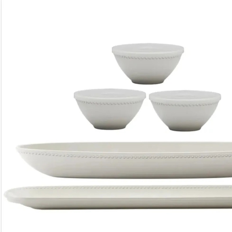 Pandex 5-piece Beaded Melamine Serveware Set