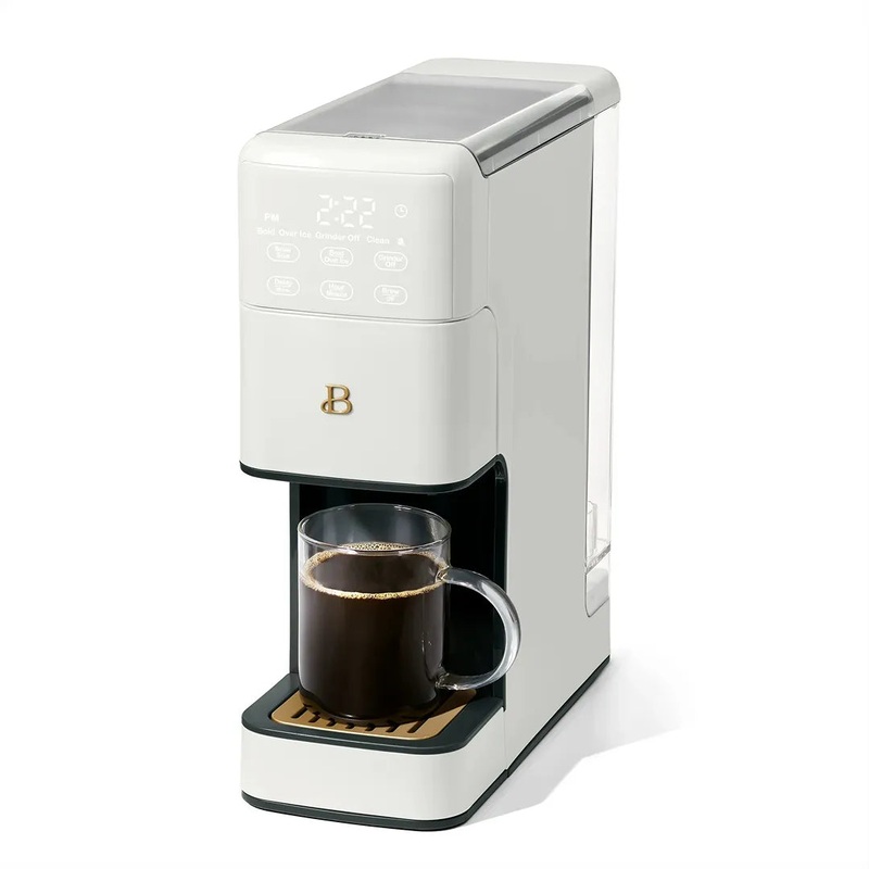 Perfect Grind Programmable Single Serve Coffee Maker White Icing by Drew Barrymore