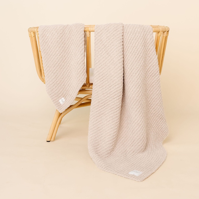 Chenille Blanket – Oatmeal – Small & Large