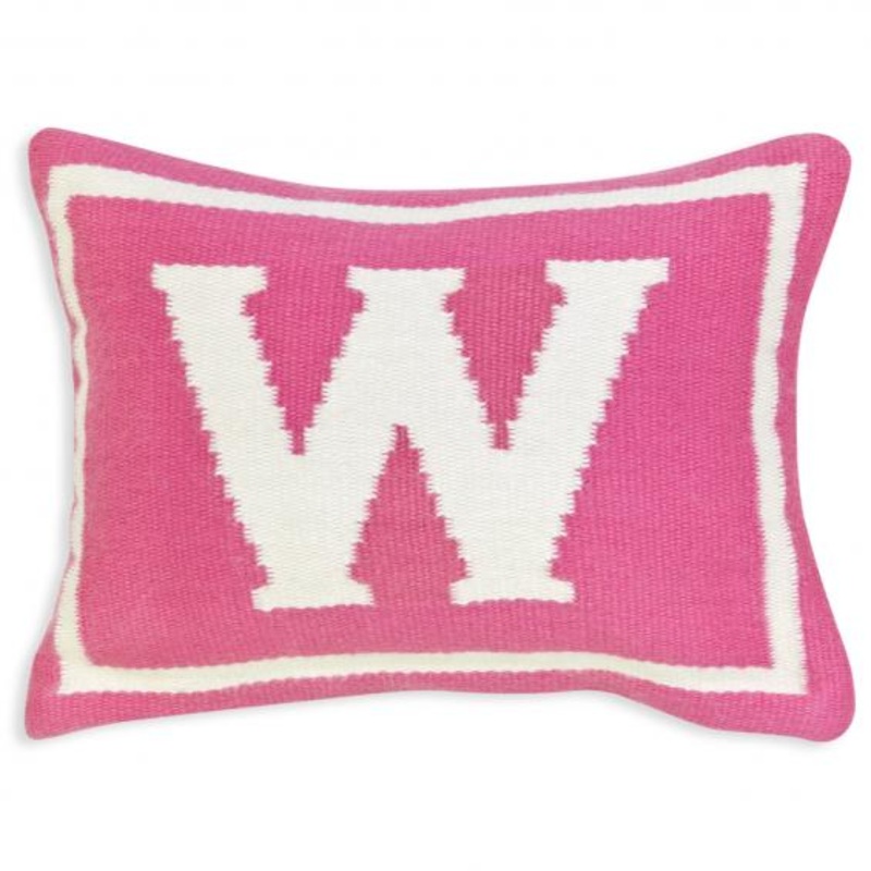 Jonathan Adler Junior Letter W Pillow in Pink