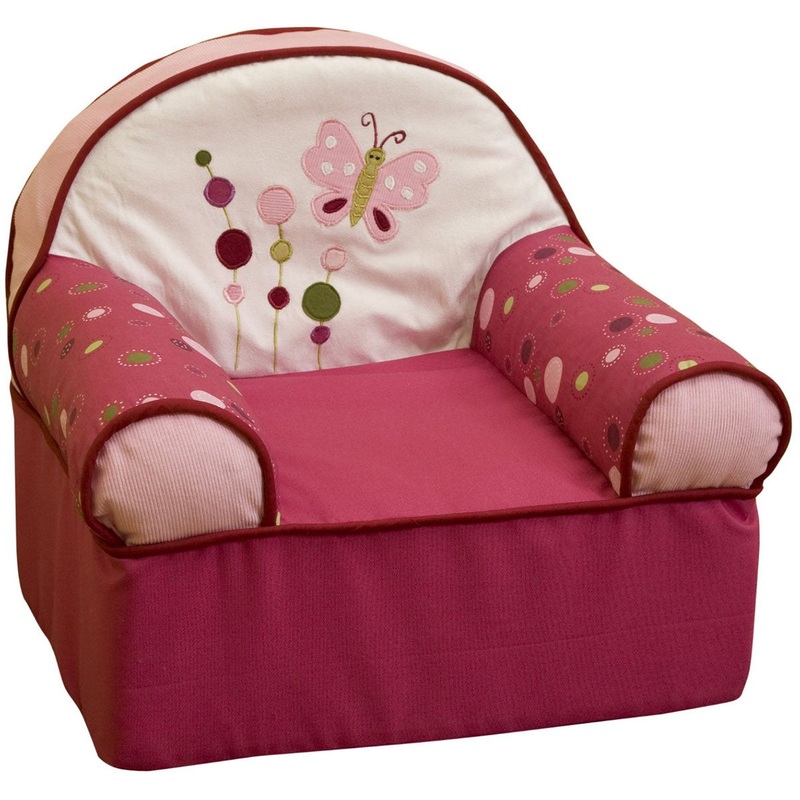 Lambs & Ivy Raspberry Swirl Slipcover Chair