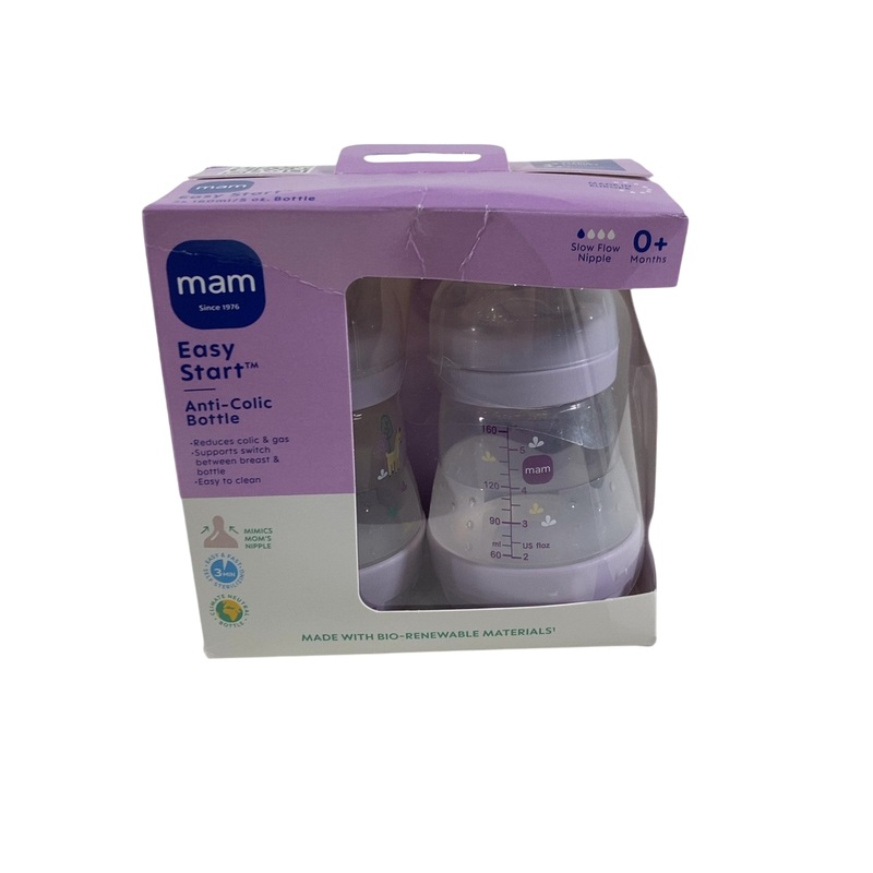 MAM Easy Start Anti-Colic Bottle, Lavender, 2 Pack, 5oz/160ml