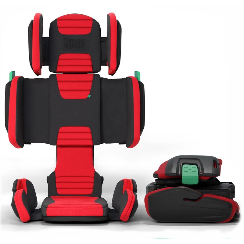 Mifold HiFold Fit-and-Fold Highback Belt-Postioning Booster Car Seat – Red
