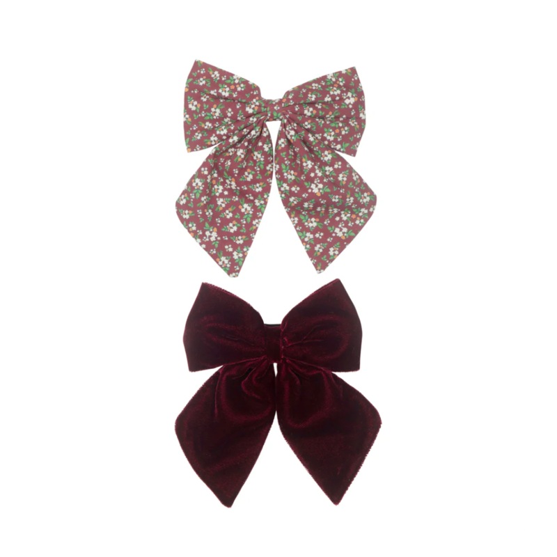 Mimi & Lula Agnes Oversize Bow Pack – Burgandy