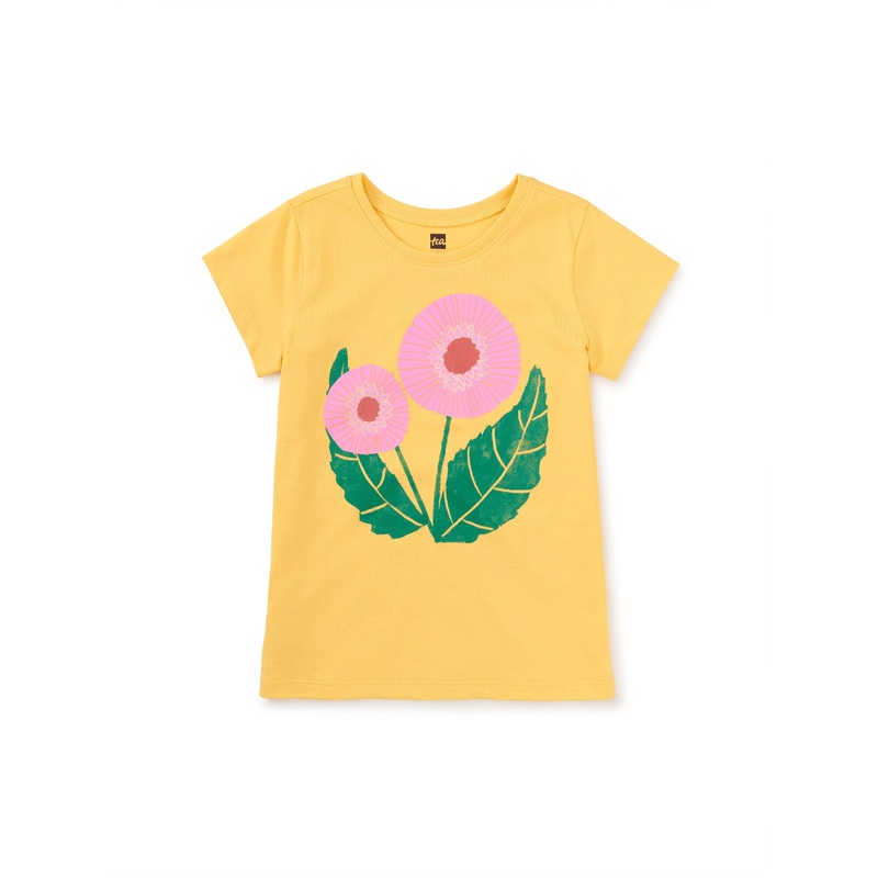 Tea Collection Button Flower Graphic Tee – Del Sol