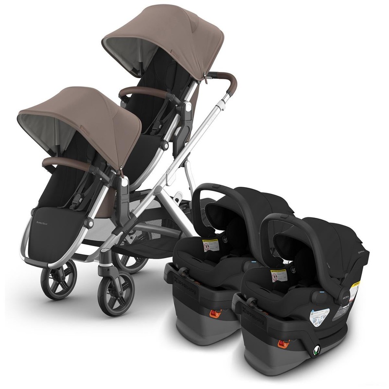 UPPAbaby Vista V3 Twin Stroller with RumbleSeat V3 + Mesa V3 Travel System Bundle – Theo / Jake