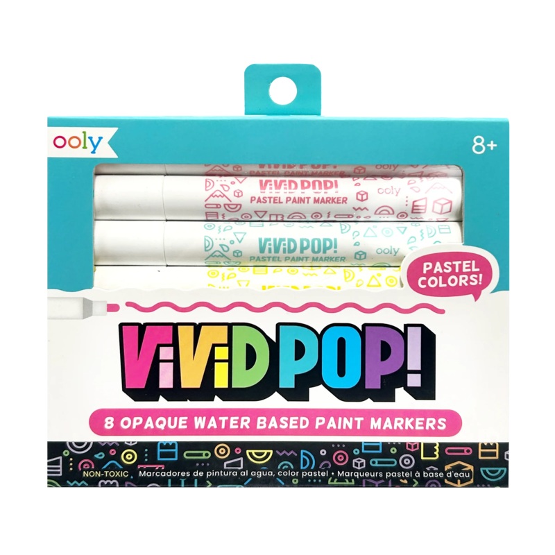 Vivid Pop! Water Based Paint Markers – Pastel – 8 Pack