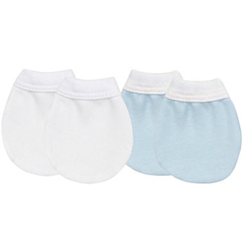 Kushies No Scratch Mittens, 2-Pack – Blue