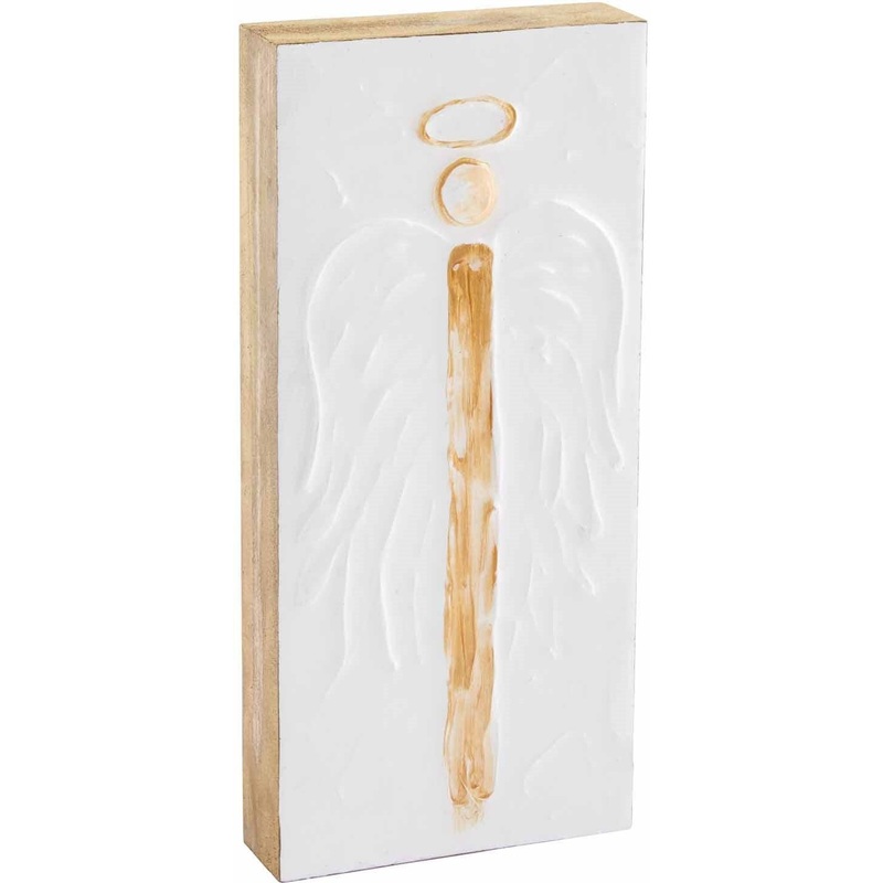 Mud Pie Tall Angel Block Plaque