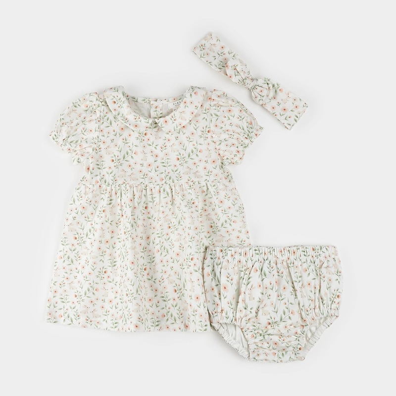 Spring Bunnies Poplin 3pc Dress Set