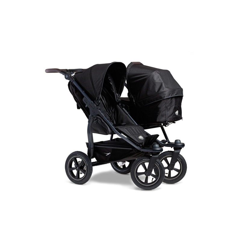 TFK duo2 twin and sibling stroller – Combi unit/sport unit – Schwarz