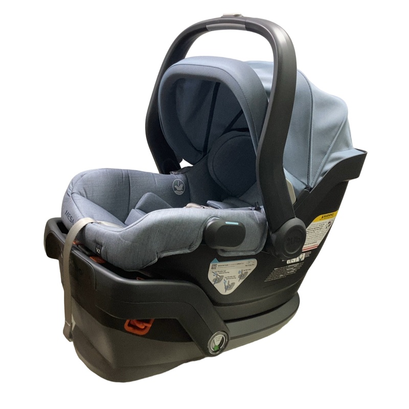 UPPAbaby MESA V2 Infant Car Seat, 2024, Gregory (Blue Melange Merino Wool)