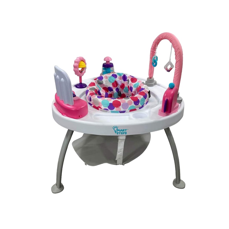 Baby Trend Smart Steps 3-in-1 Bounce N Play Activity Center Plus, Princess Pink