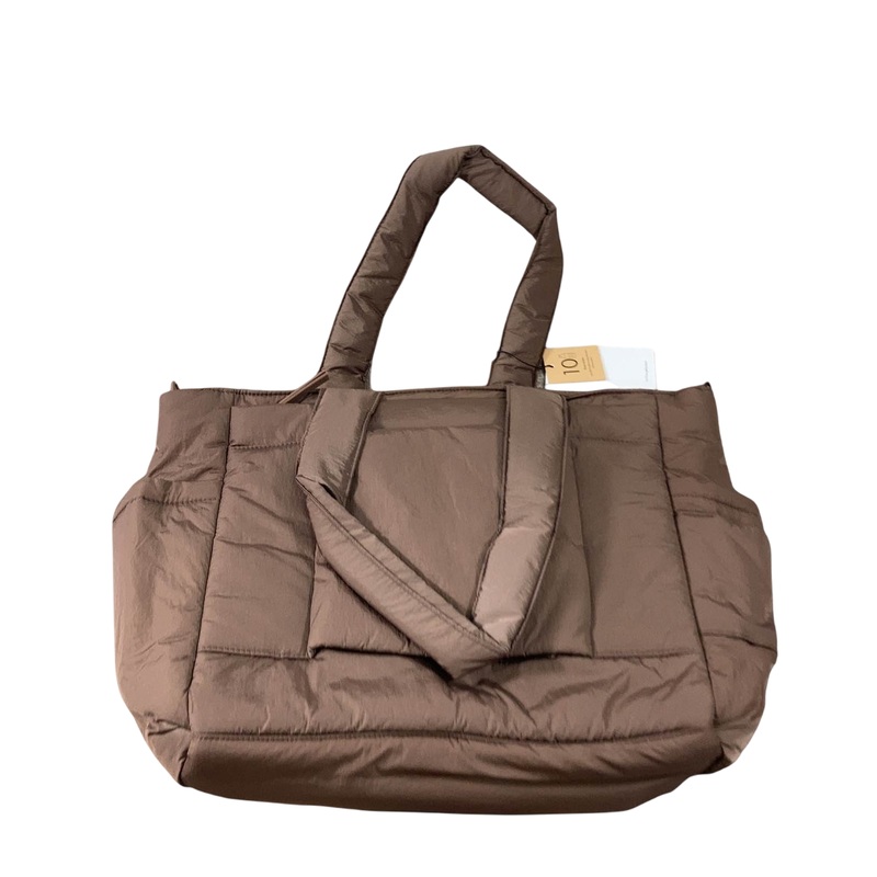 Calpak Diaper Tote Bag With Laptop Sleeve, Hazelnut