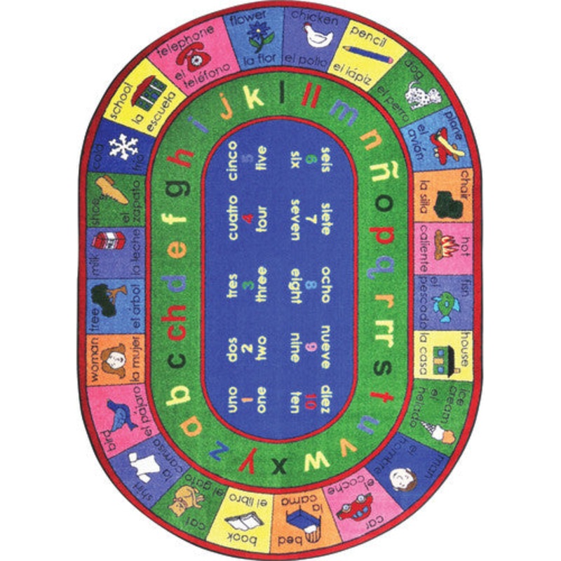 LenguaLink (Spanish) Rug, 5’4″ x 7’8″ Oval