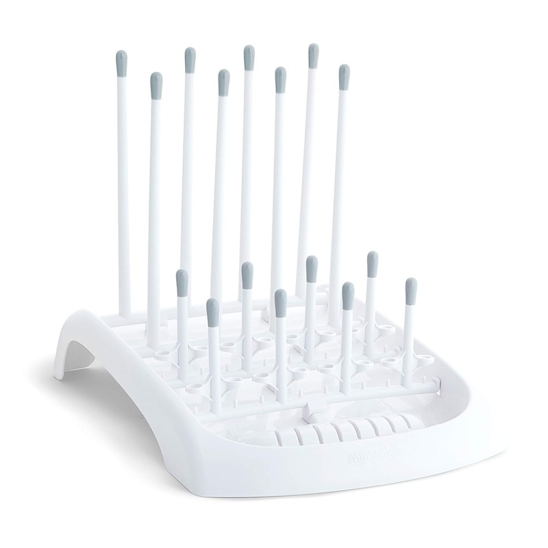 Munchkin Fold Bottle Drying Rack, White/Grey